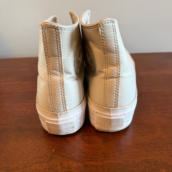 Converse Allstar Millennium Chuck Taylor Cream High-Top Sneakers Leather - Picture 5 of 7